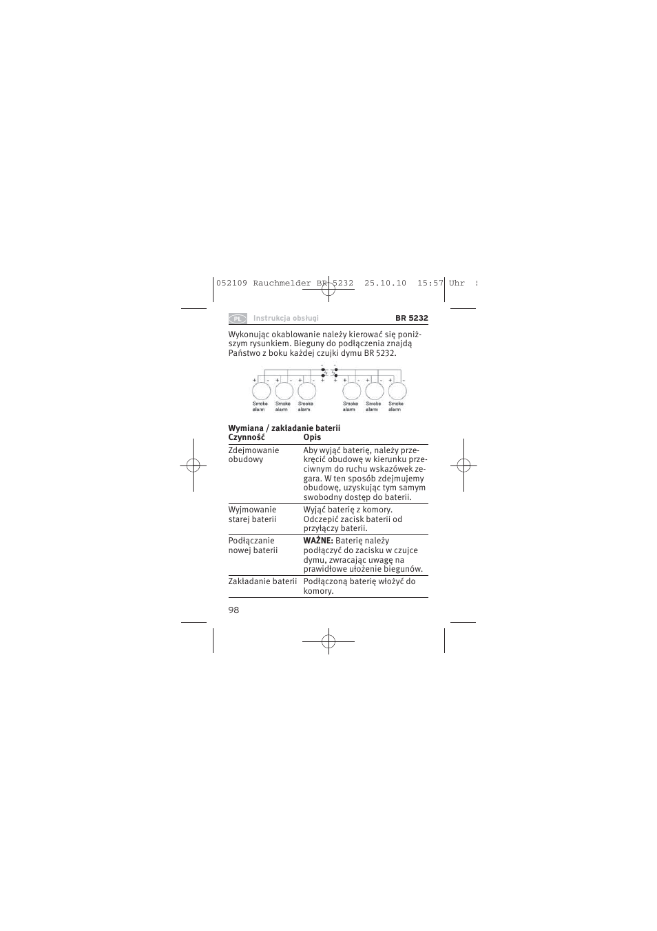 Brennenstuhl Smoke Alarm BR 5232 connect 230V User Manual | Page 98 / 104