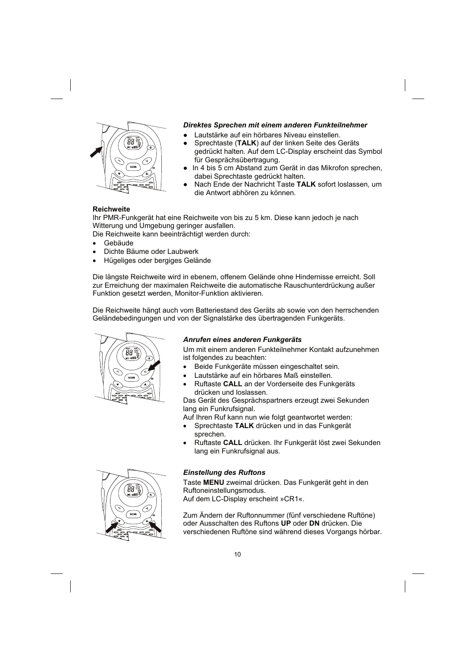 Brennenstuhl PMR Walkie Talkie TRX 3000 User Manual | Page 10 / 92