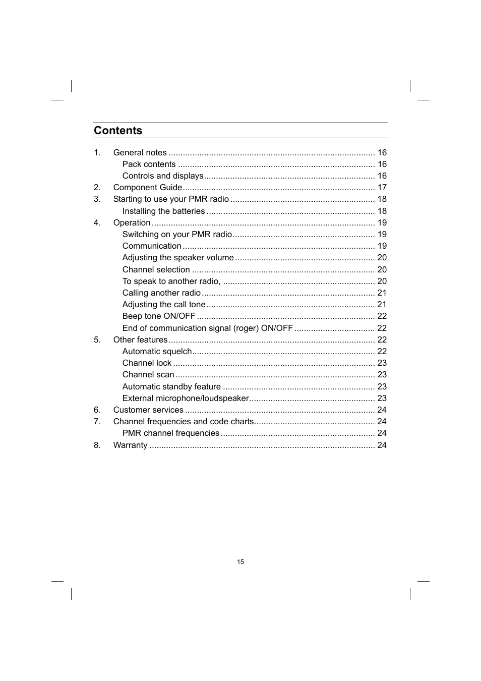 Brennenstuhl PMR Walkie Talkie TRX 3000 User Manual | Page 15 / 92