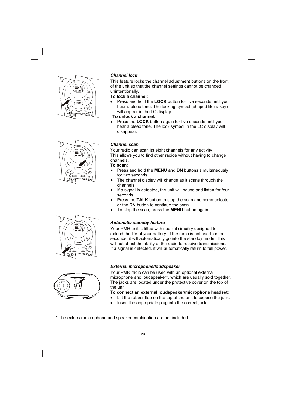 Brennenstuhl PMR Walkie Talkie TRX 3000 User Manual | Page 23 / 92