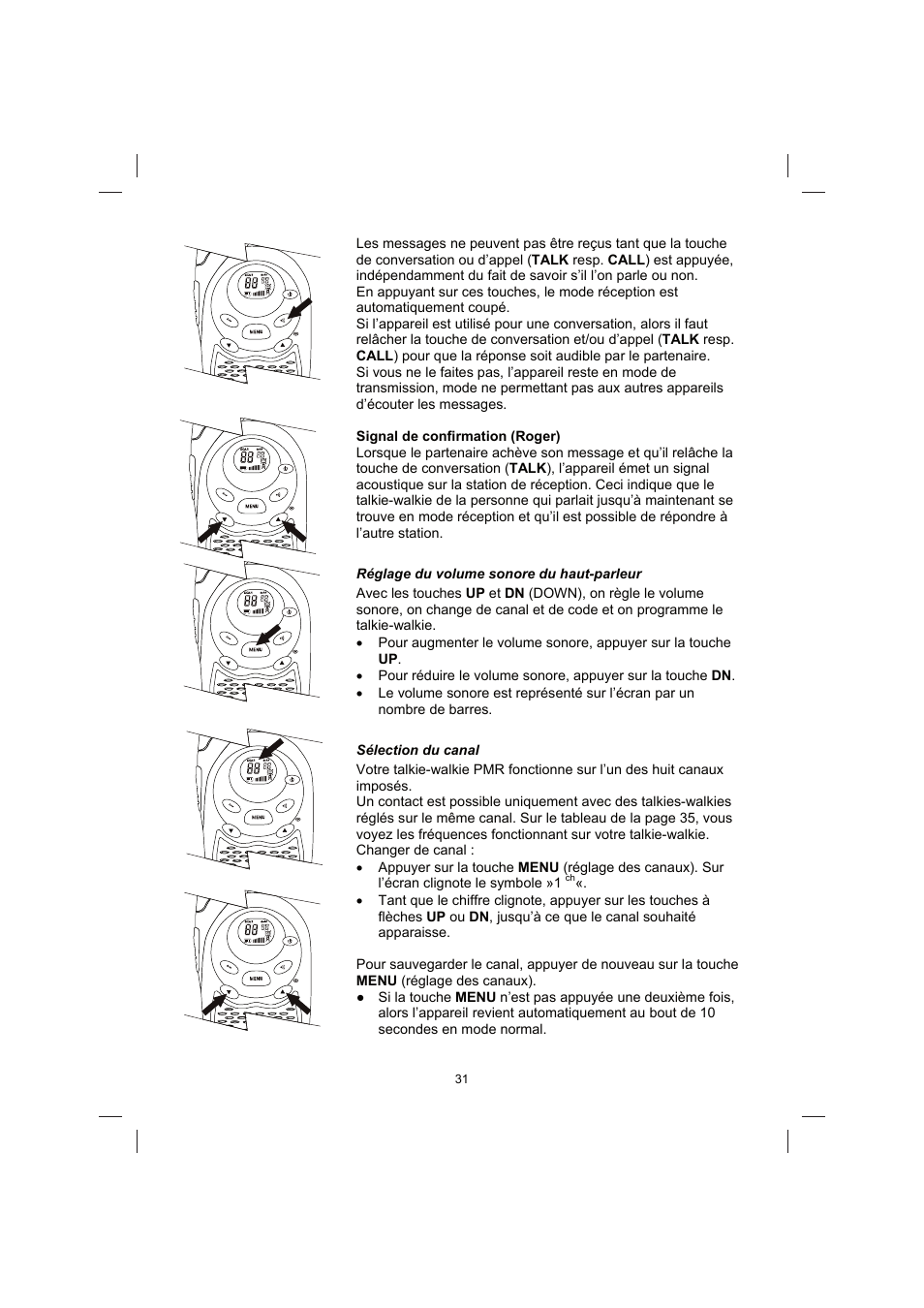 Brennenstuhl PMR Walkie Talkie TRX 3000 User Manual | Page 31 / 92
