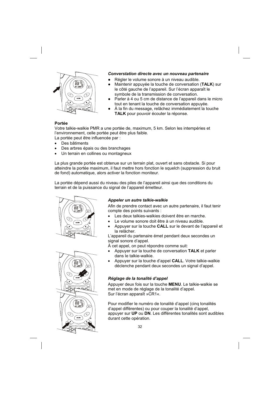 Brennenstuhl PMR Walkie Talkie TRX 3000 User Manual | Page 32 / 92