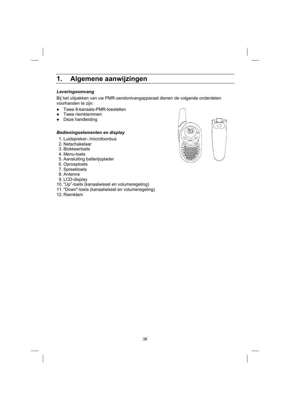 Algemene aanwijzingen | Brennenstuhl PMR Walkie Talkie TRX 3000 User Manual | Page 38 / 92