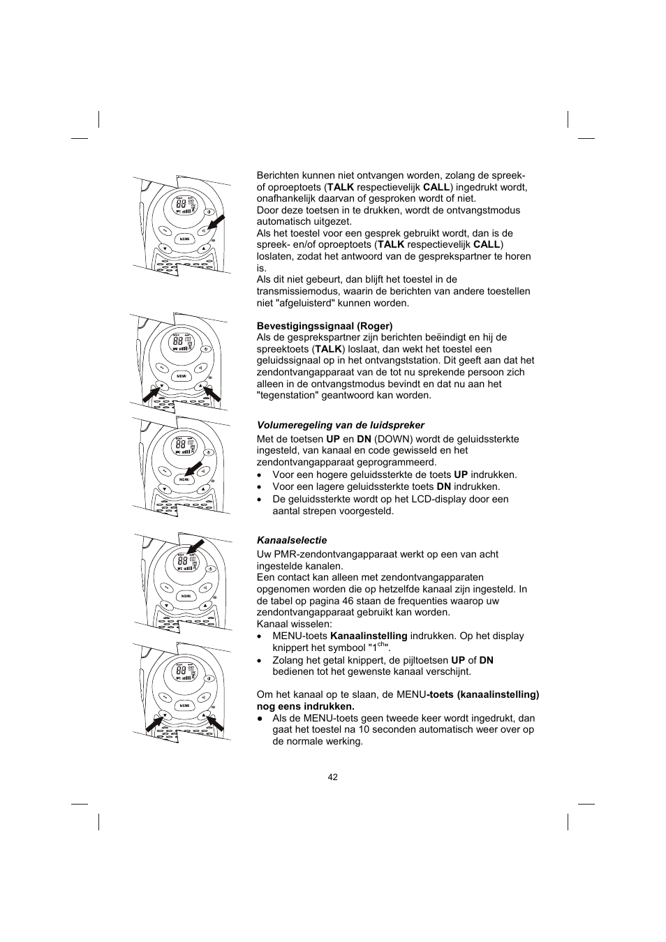 Brennenstuhl PMR Walkie Talkie TRX 3000 User Manual | Page 42 / 92