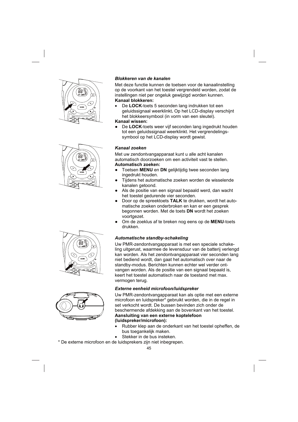 Brennenstuhl PMR Walkie Talkie TRX 3000 User Manual | Page 45 / 92