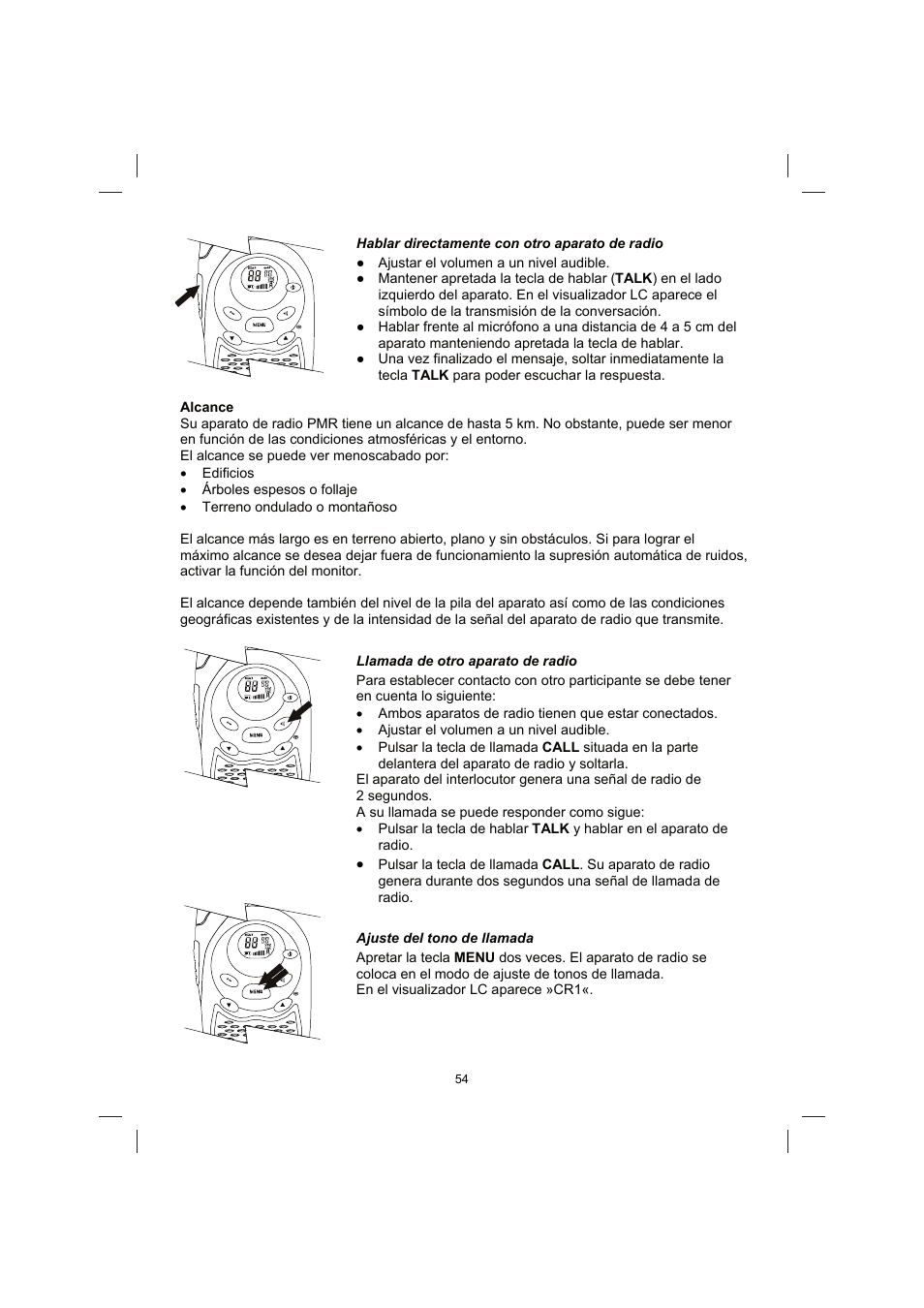 Brennenstuhl PMR Walkie Talkie TRX 3000 User Manual | Page 54 / 92