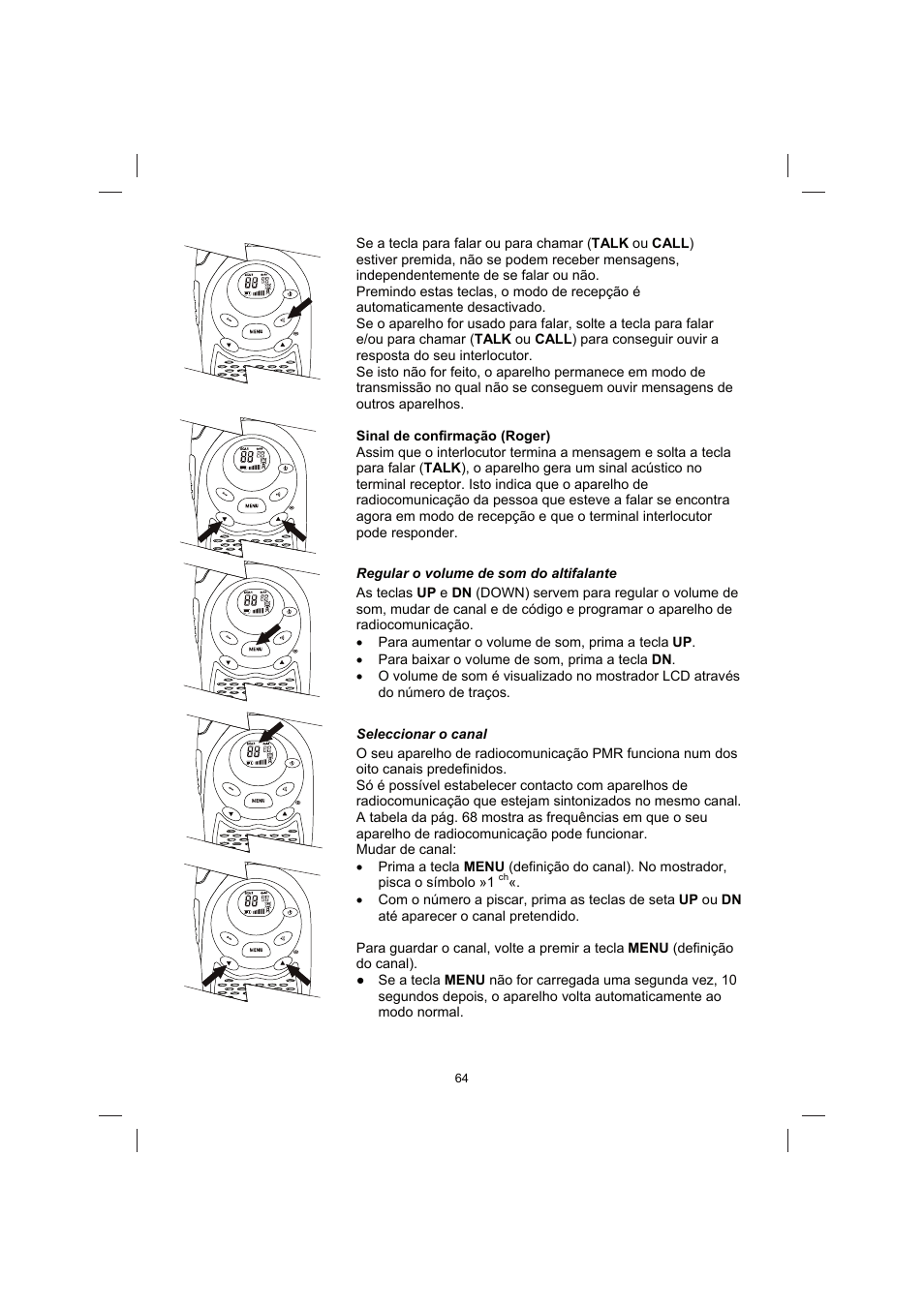 Brennenstuhl PMR Walkie Talkie TRX 3000 User Manual | Page 64 / 92