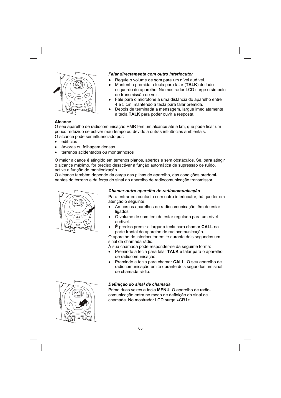 Brennenstuhl PMR Walkie Talkie TRX 3000 User Manual | Page 65 / 92