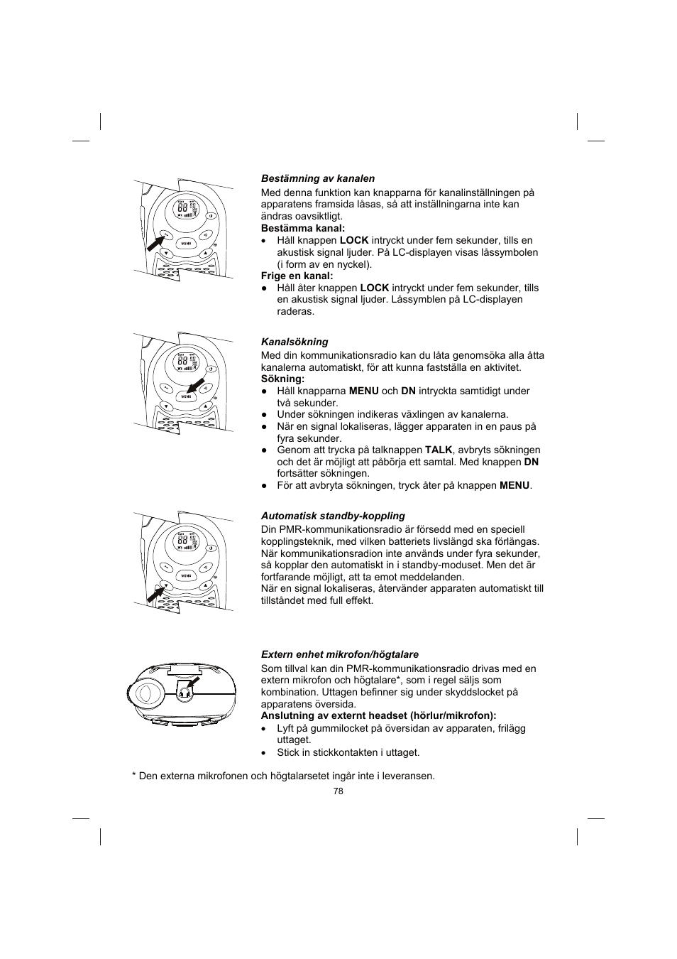 Brennenstuhl PMR Walkie Talkie TRX 3000 User Manual | Page 78 / 92