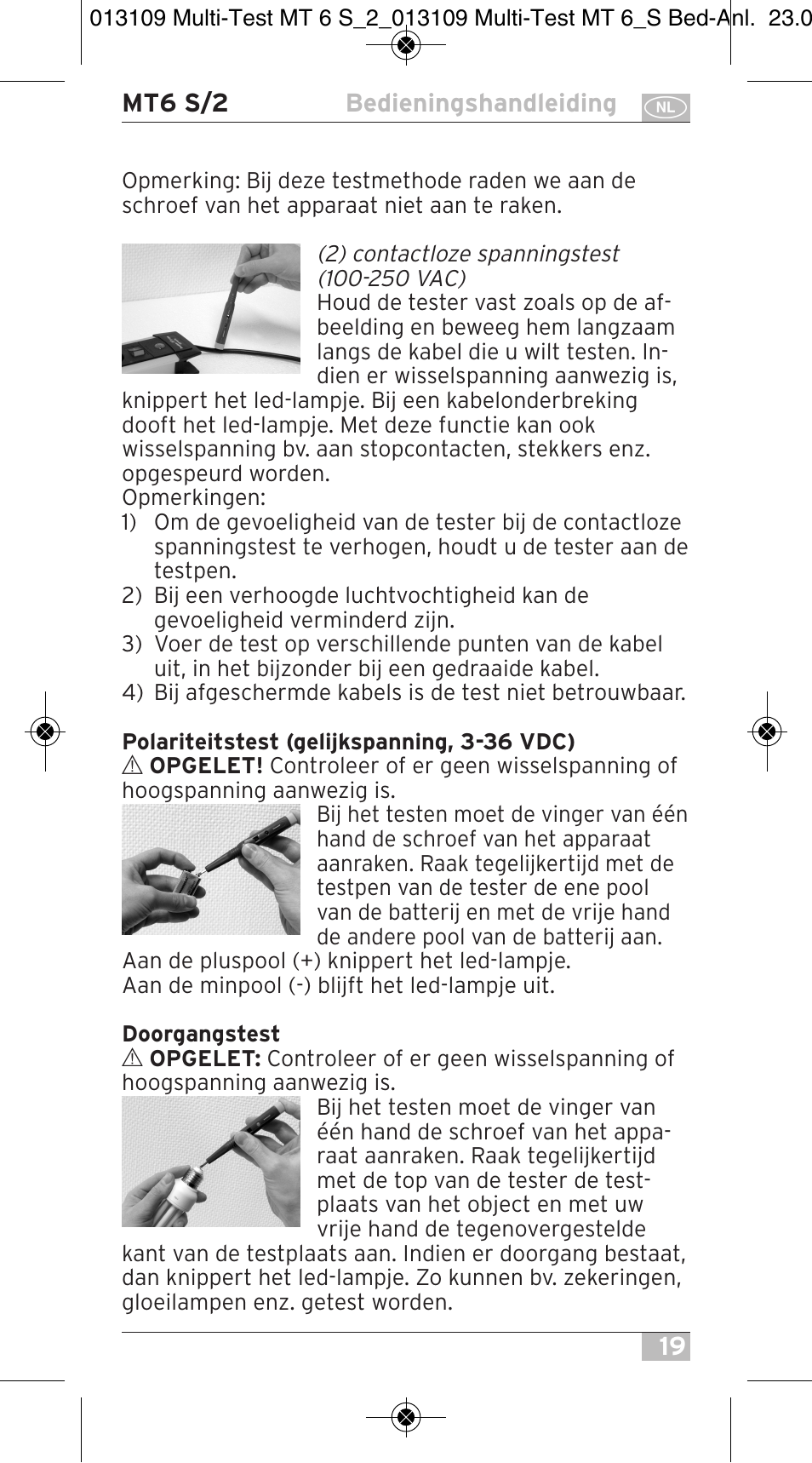 Brennenstuhl Electronic Multi-Tester MT 6S/2 User Manual | Page 19 / 52