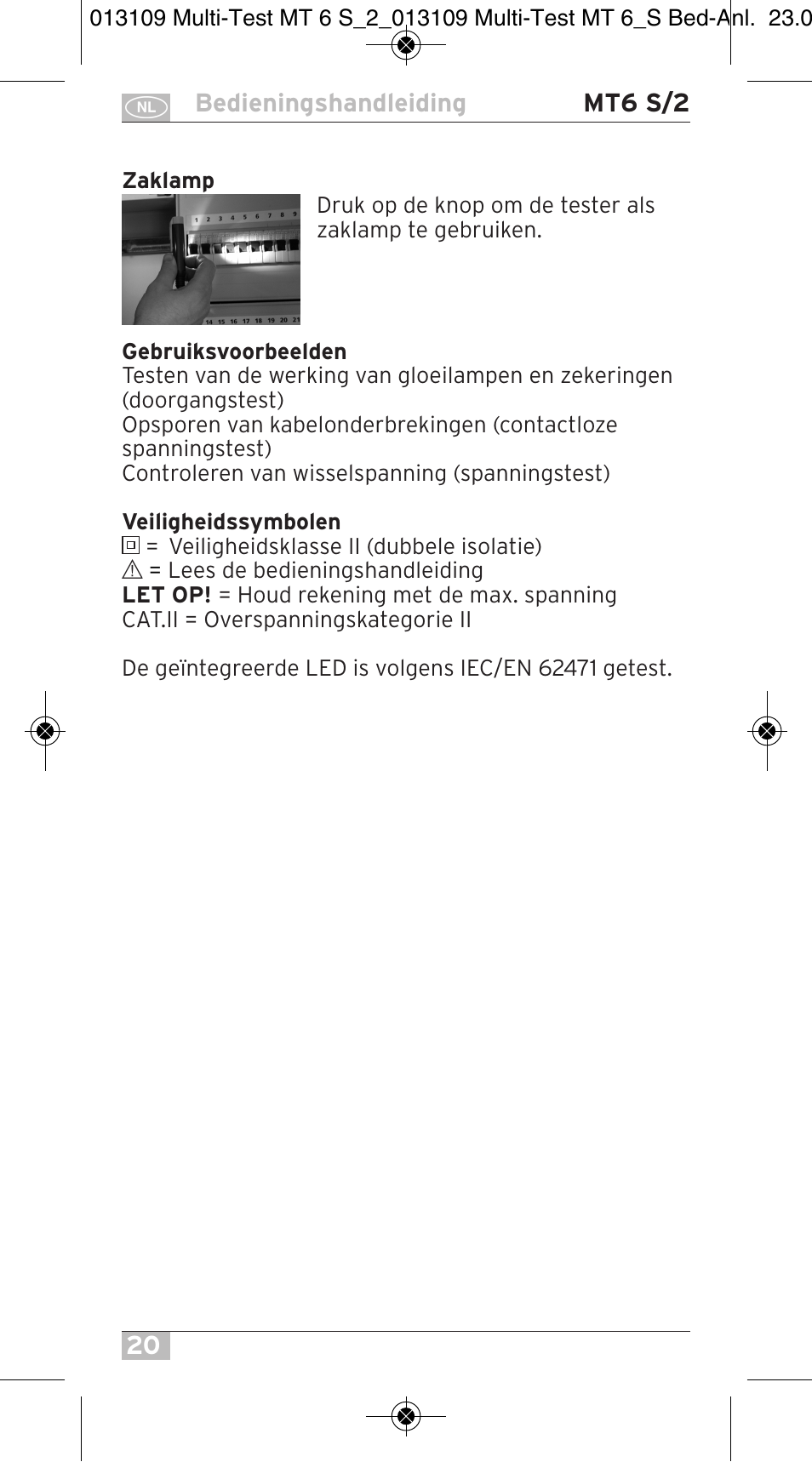 Brennenstuhl Electronic Multi-Tester MT 6S/2 User Manual | Page 20 / 52