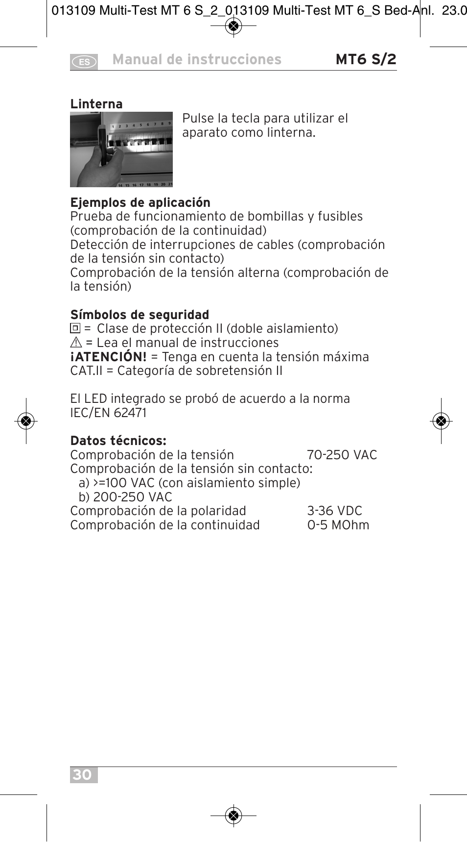 Brennenstuhl Electronic Multi-Tester MT 6S/2 User Manual | Page 30 / 52