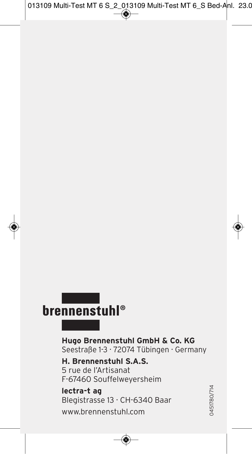 Brennenstuhl Electronic Multi-Tester MT 6S/2 User Manual | Page 52 / 52