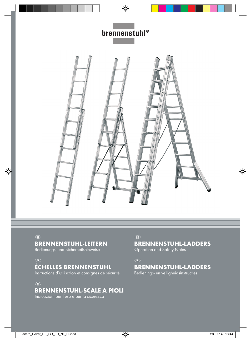 Brennenstuhl Aluminium Double-Sided Stepladder special trade quality 2x2 rungs Height of stepladder 0,7m User Manual | 57 pages