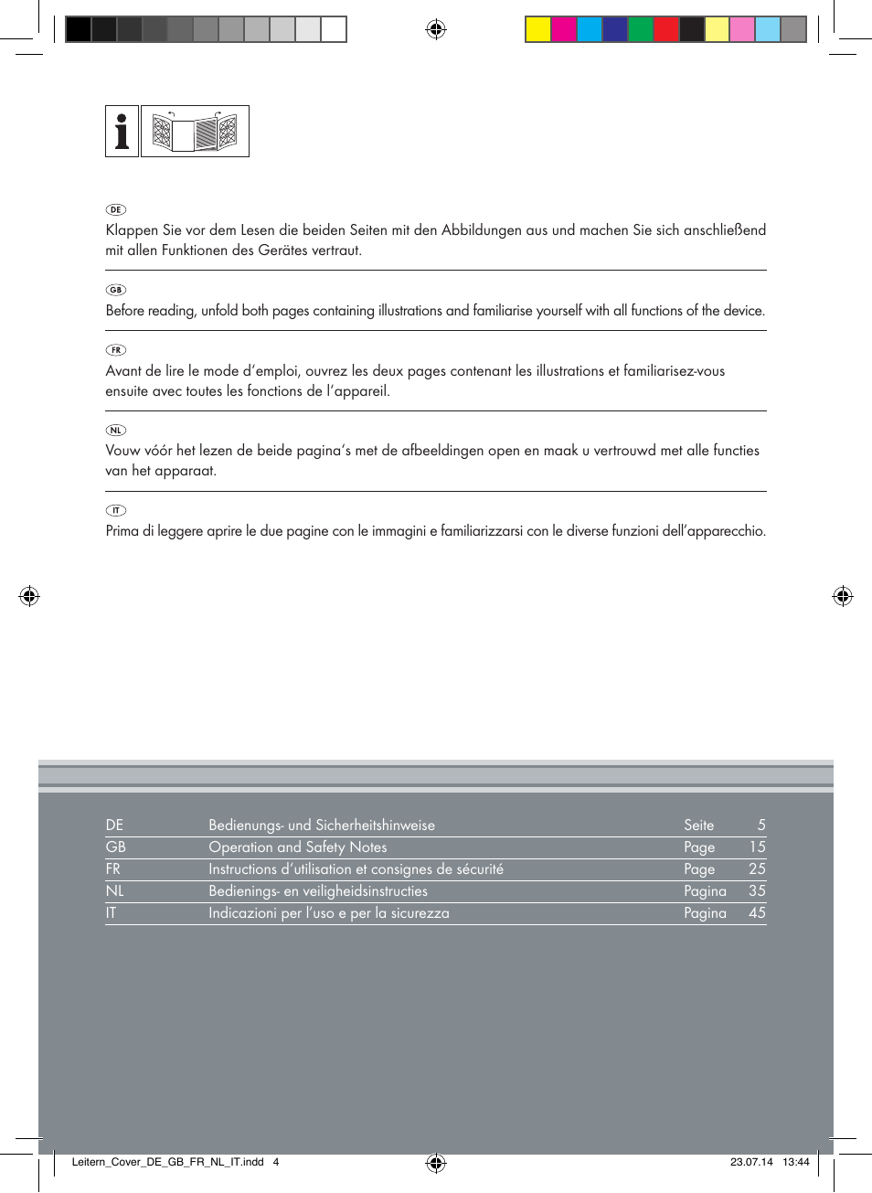 Brennenstuhl Aluminium Double-Sided Stepladder special trade quality 2x2 rungs Height of stepladder 0,7m User Manual | Page 2 / 57