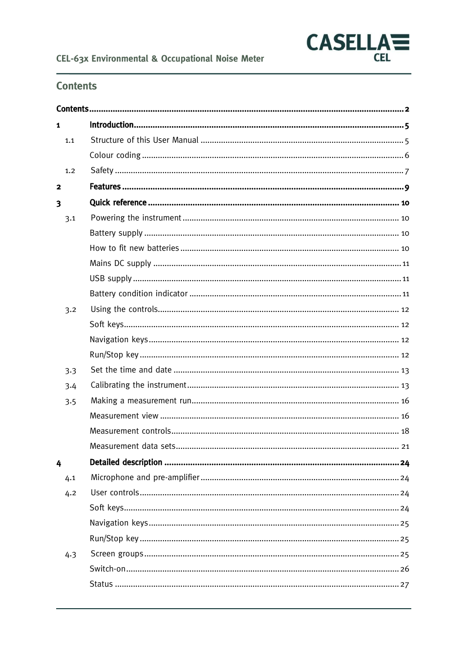 Casella CEL CEL-63X User Manual | Page 2 / 87