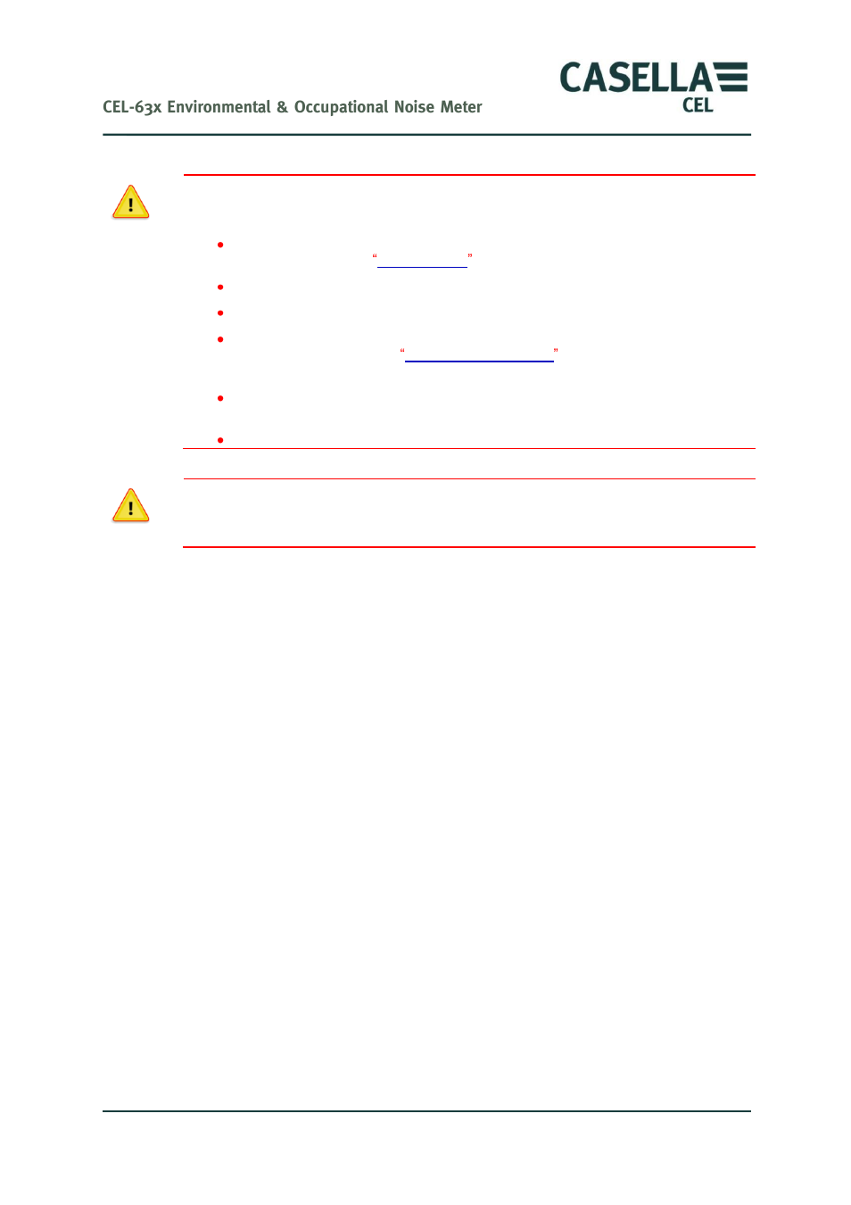 Cel-63x environmental & occupational noise meter | Casella CEL CEL-63X User Manual | Page 8 / 87