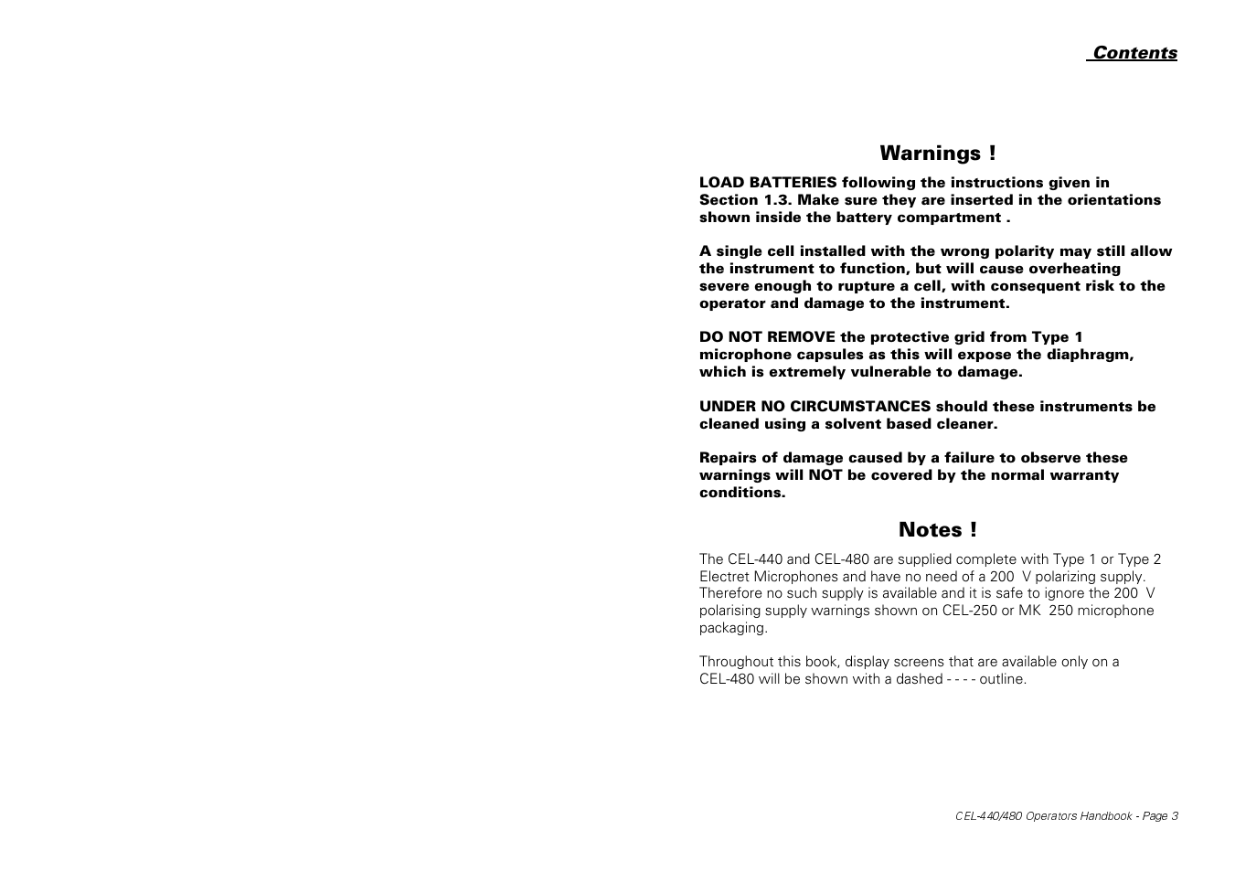 Casella CEL CEL-440 User Manual | Page 3 / 70