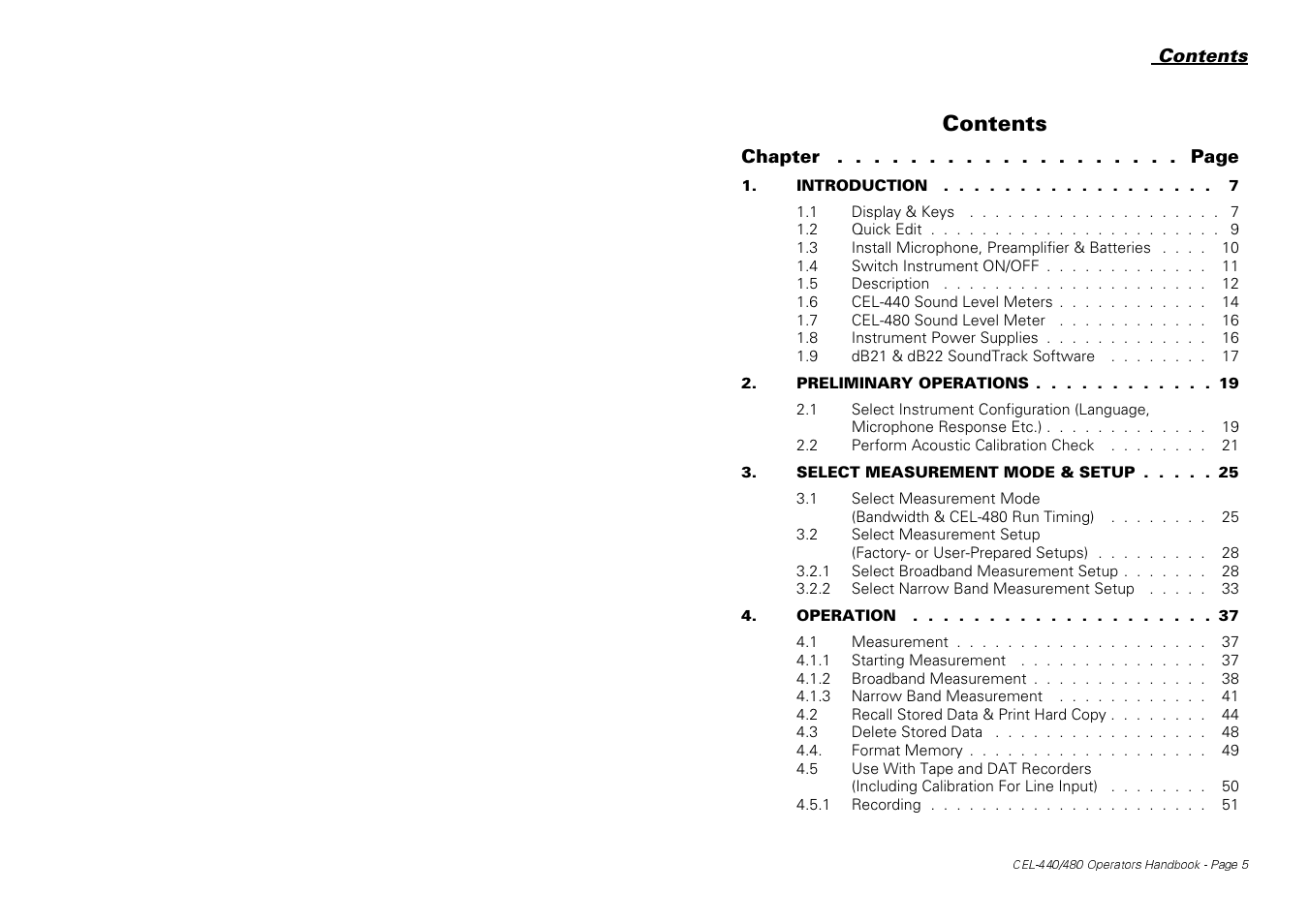 Casella CEL CEL-440 User Manual | Page 5 / 70