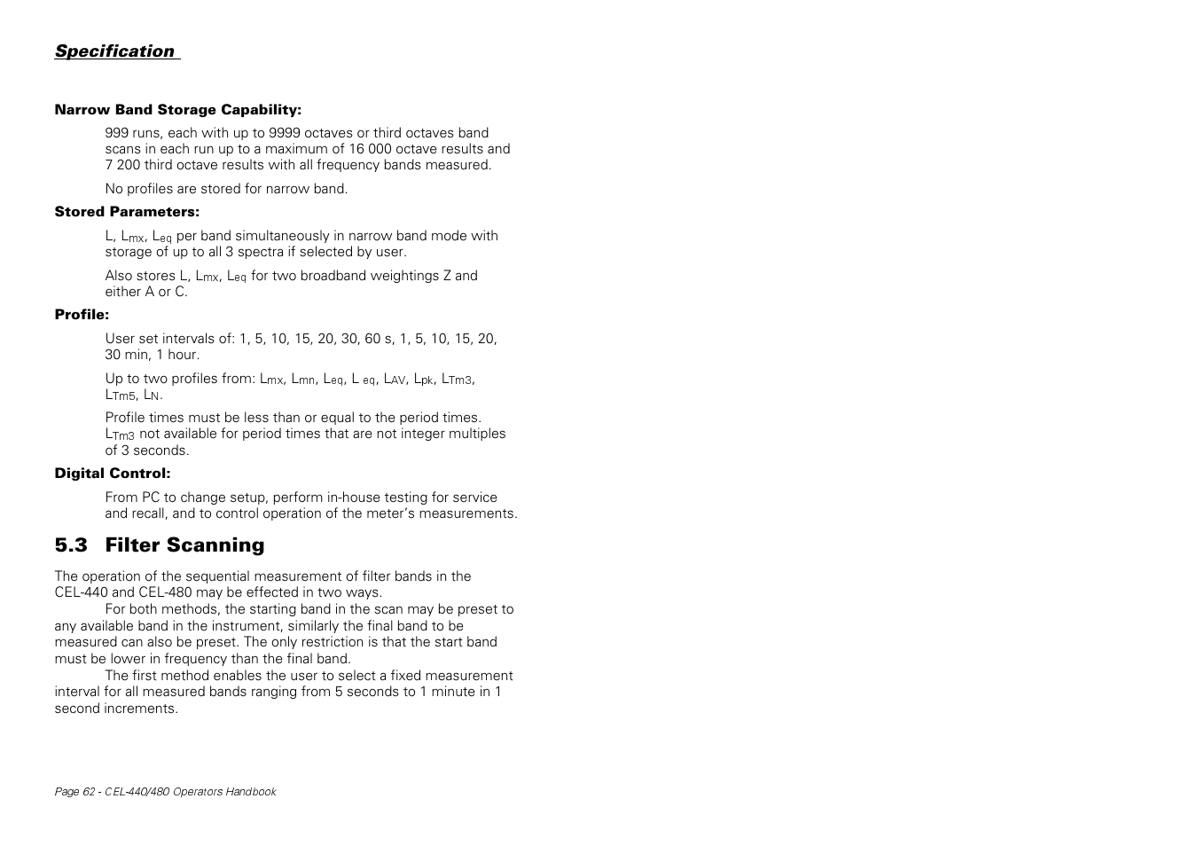 3 filter scanning | Casella CEL CEL-440 User Manual | Page 62 / 70