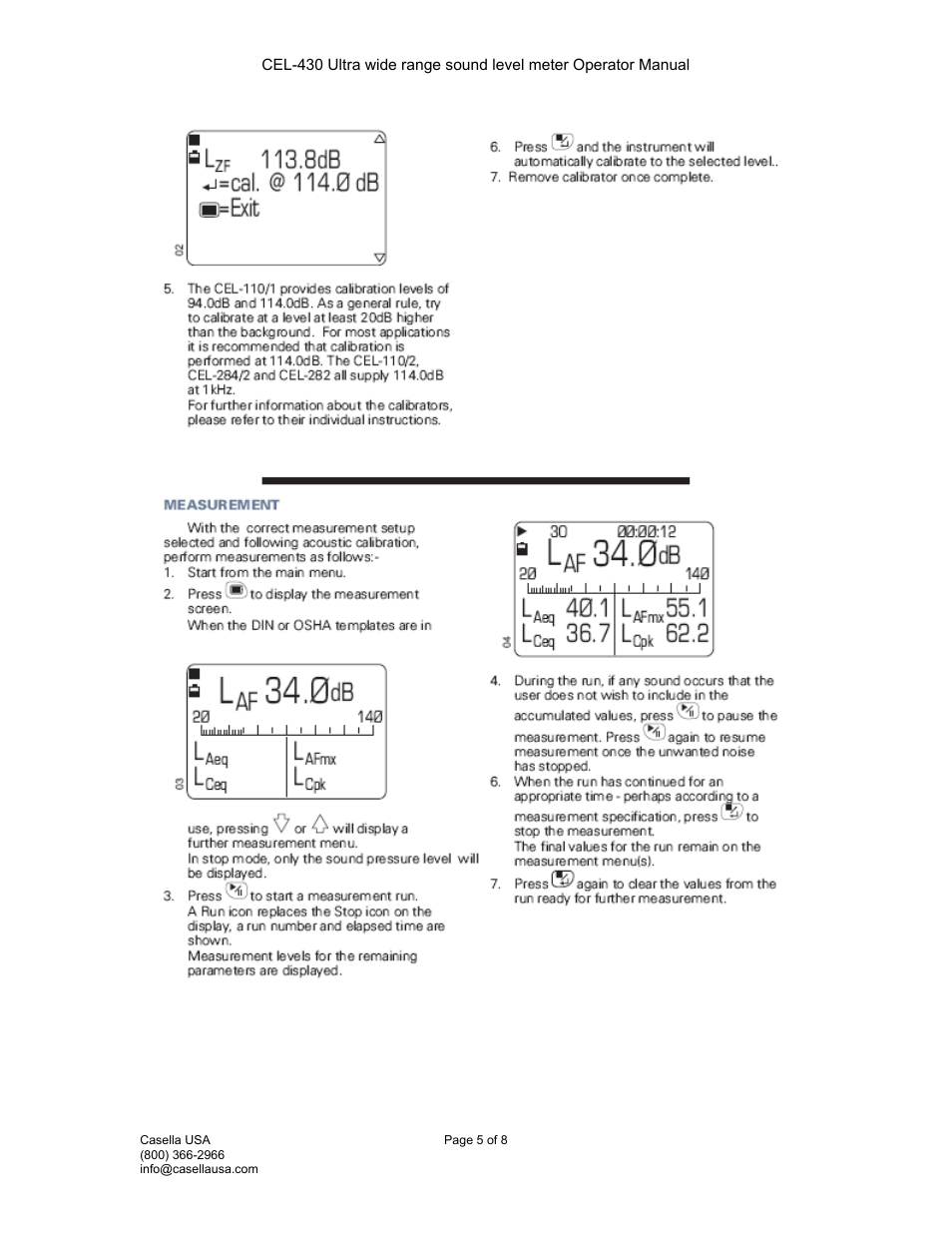 Casella CEL CEL-430 User Manual | Page 5 / 8