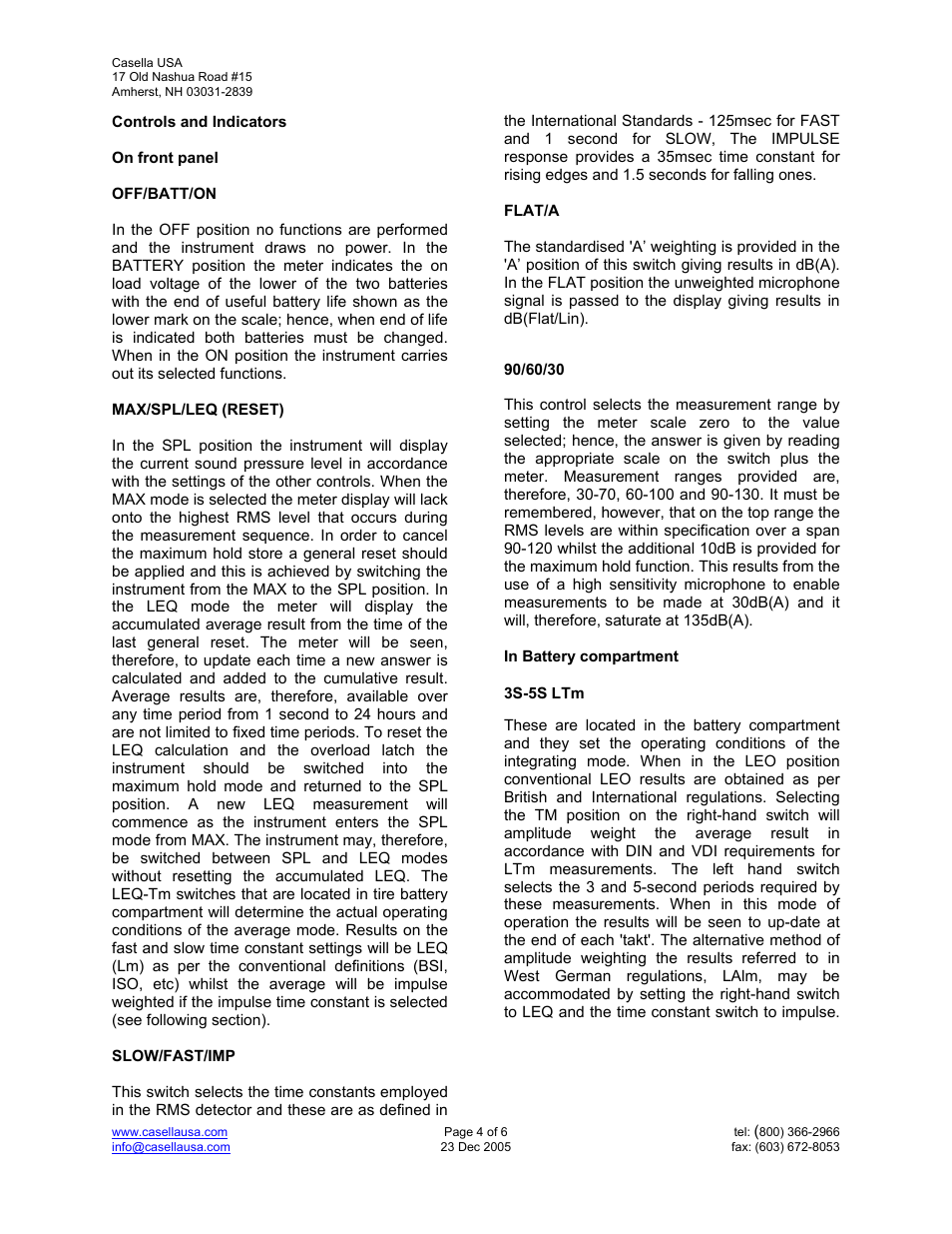 Casella CEL CEL-283 User Manual | Page 4 / 6