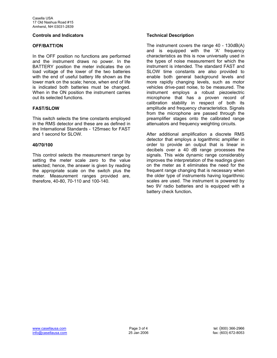 Casella CEL CEL-224 User Manual | Page 3 / 4