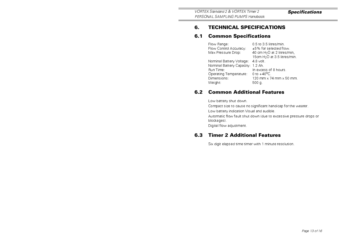 Casella CEL Vortex personal sampling pumps User Manual | Page 13 / 14