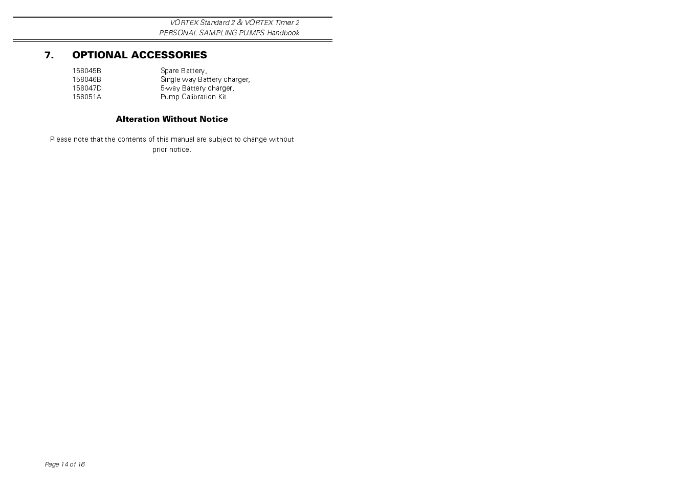 Casella CEL Vortex personal sampling pumps User Manual | Page 14 / 14