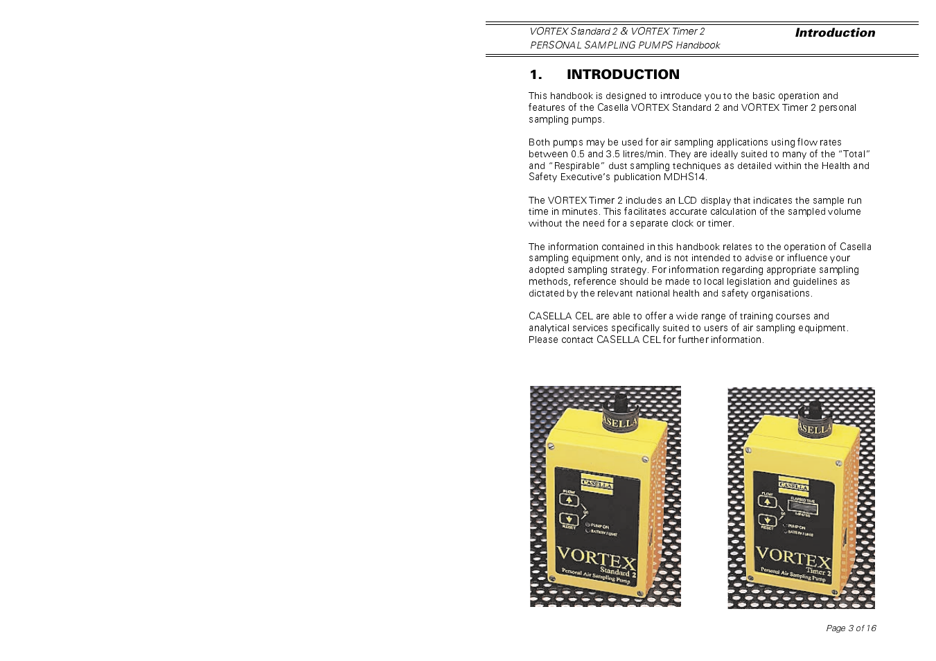 Casella CEL Vortex personal sampling pumps User Manual | Page 3 / 14