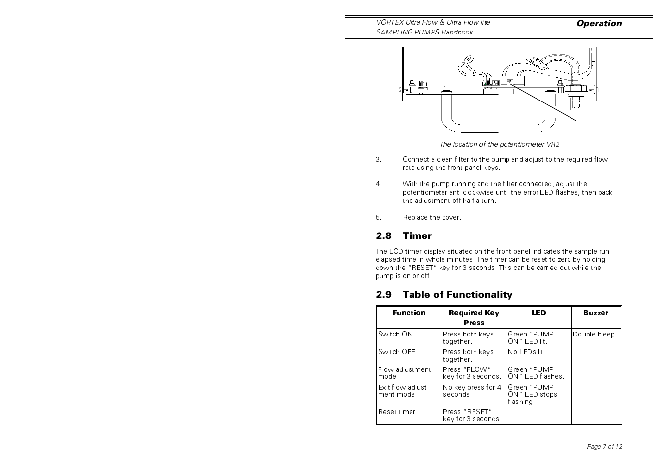 Casella CEL Vortex Ultraflow area sampling pump User Manual | Page 7 / 12