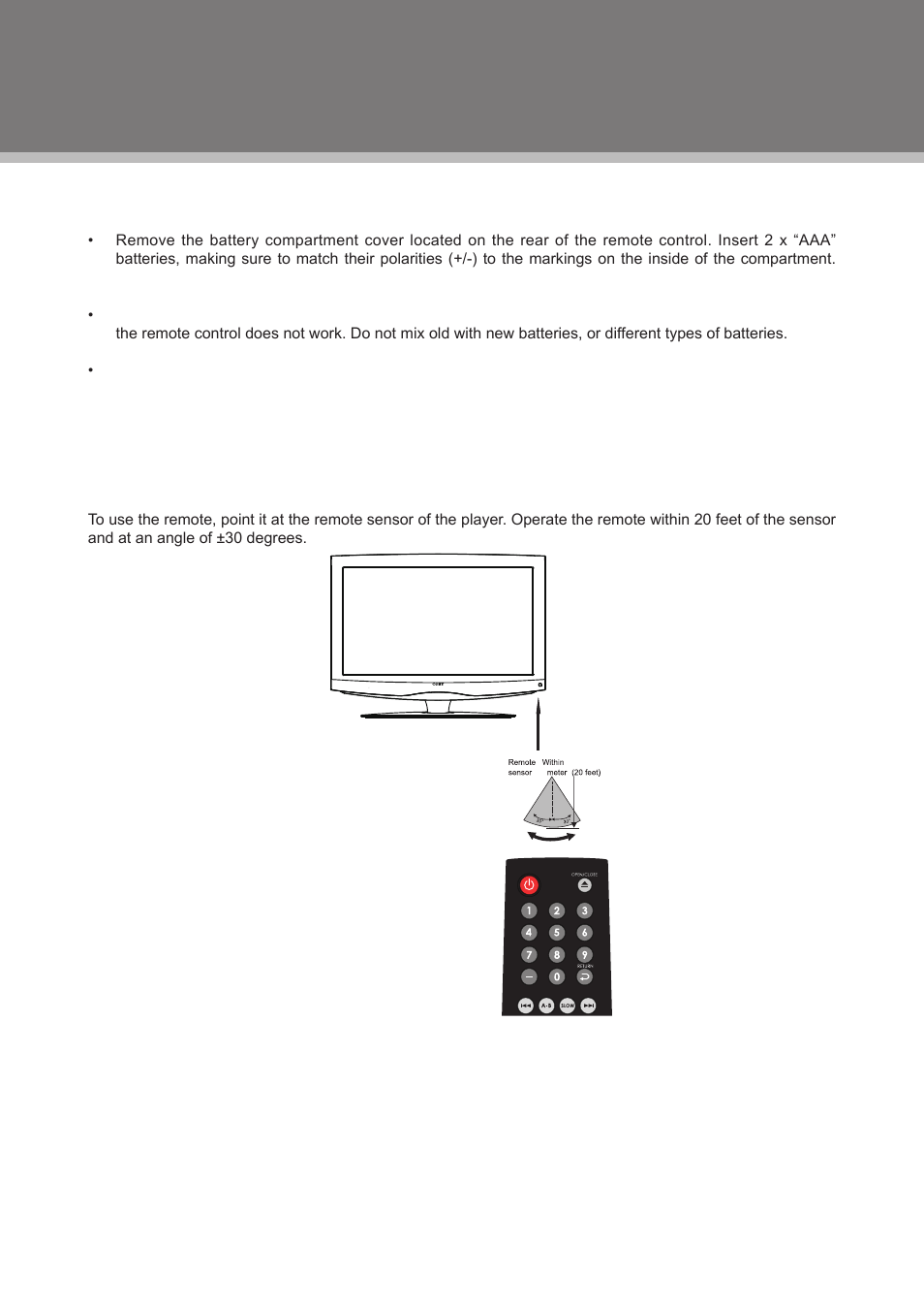 Remote control | COBY electronic TFDVD2295S2 User Manual | Page 11 / 31