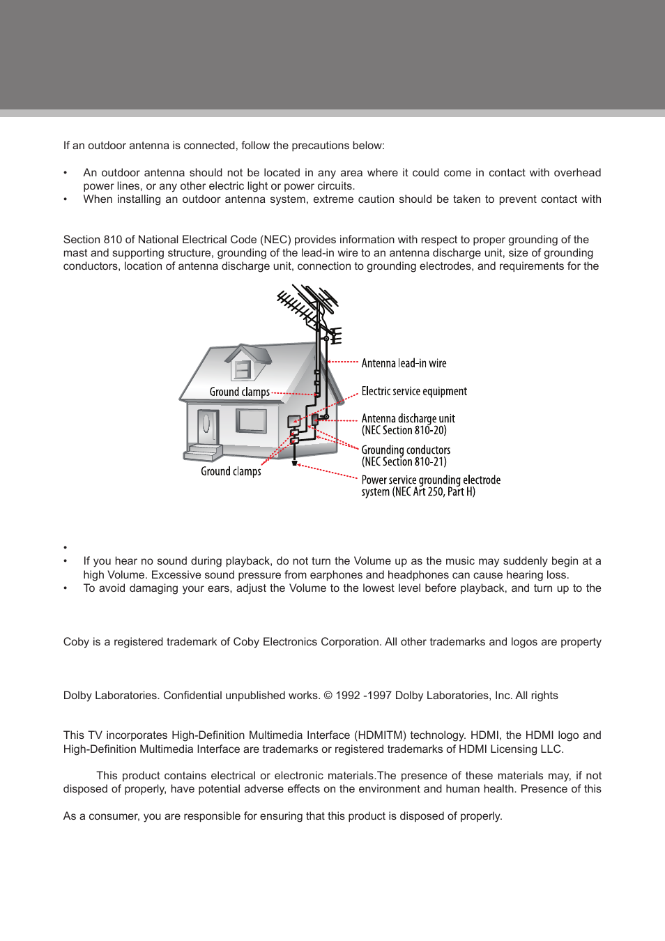 Important safety instructions | COBY electronic TFDVD2295S2 User Manual | Page 4 / 31