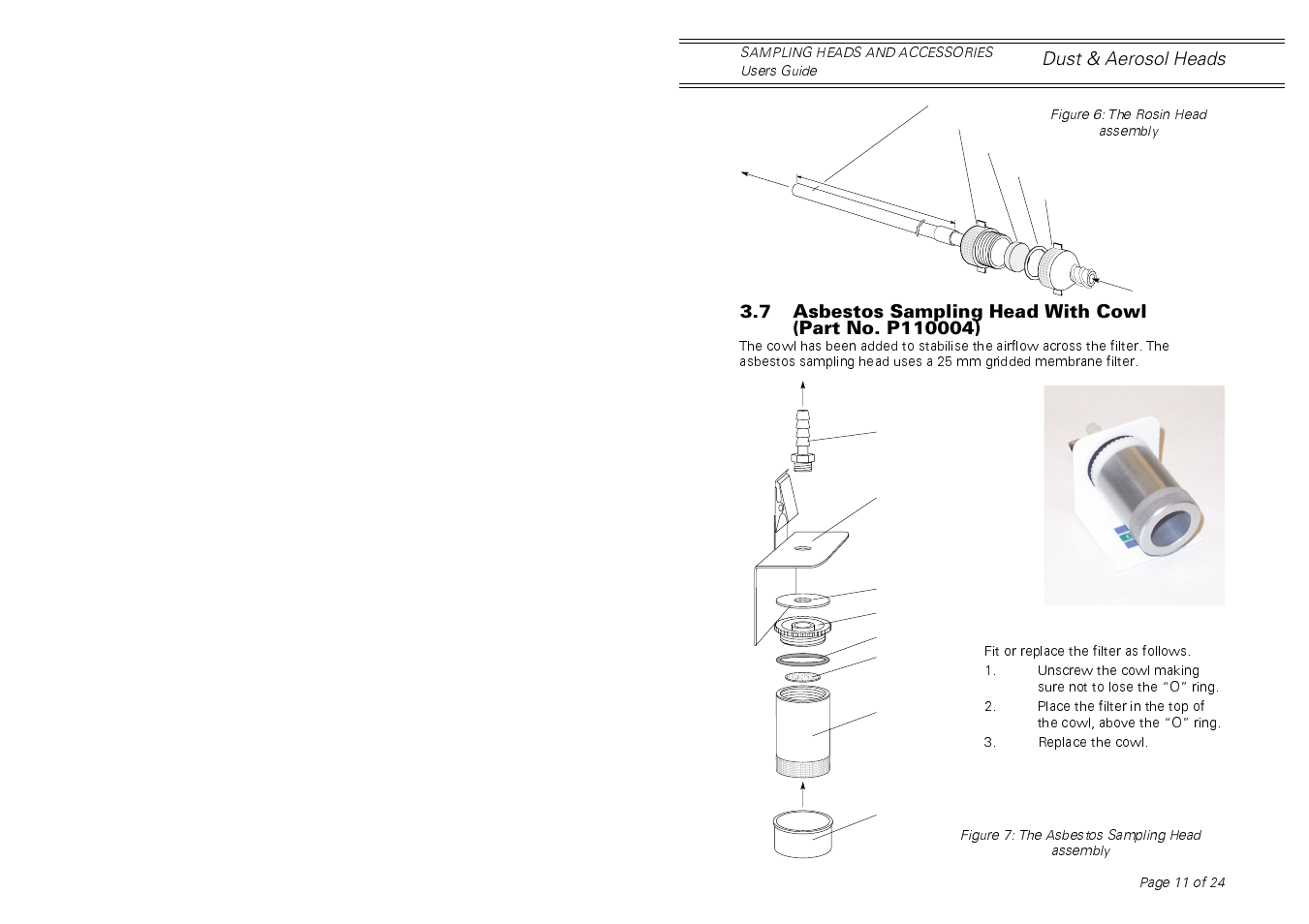 Dust & aerosol heads | Casella CEL Sampling heads for personal dust sampling User Manual | Page 11 / 24