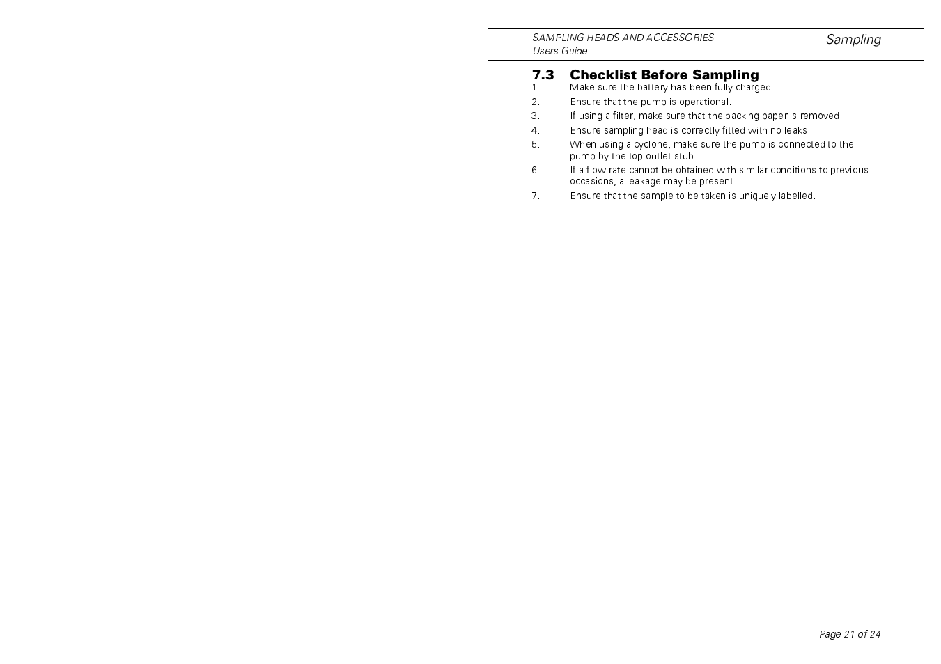 Casella CEL Sampling heads for personal dust sampling User Manual | Page 21 / 24