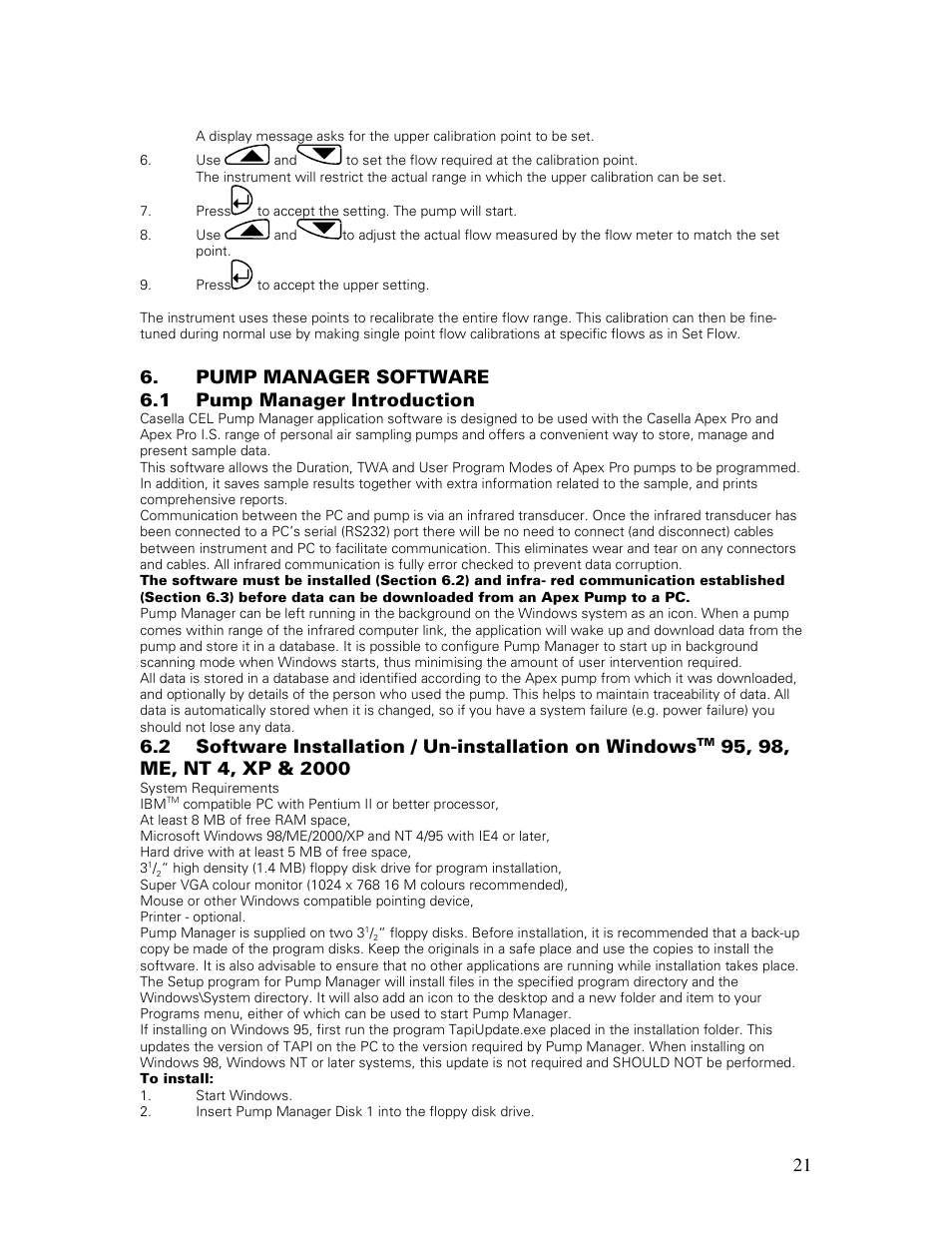 Casella CEL Apex personal sampling pumps User Manual | Page 21 / 40