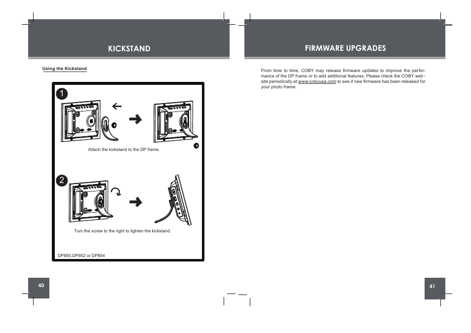 COBY electronic DP854 AC User Manual | Page 21 / 25