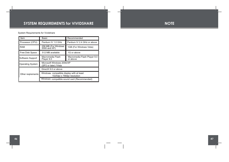 System requirements for vividshare, Change view clock menu rotate copy /del | COBY electronic DP854 AC User Manual | Page 24 / 25