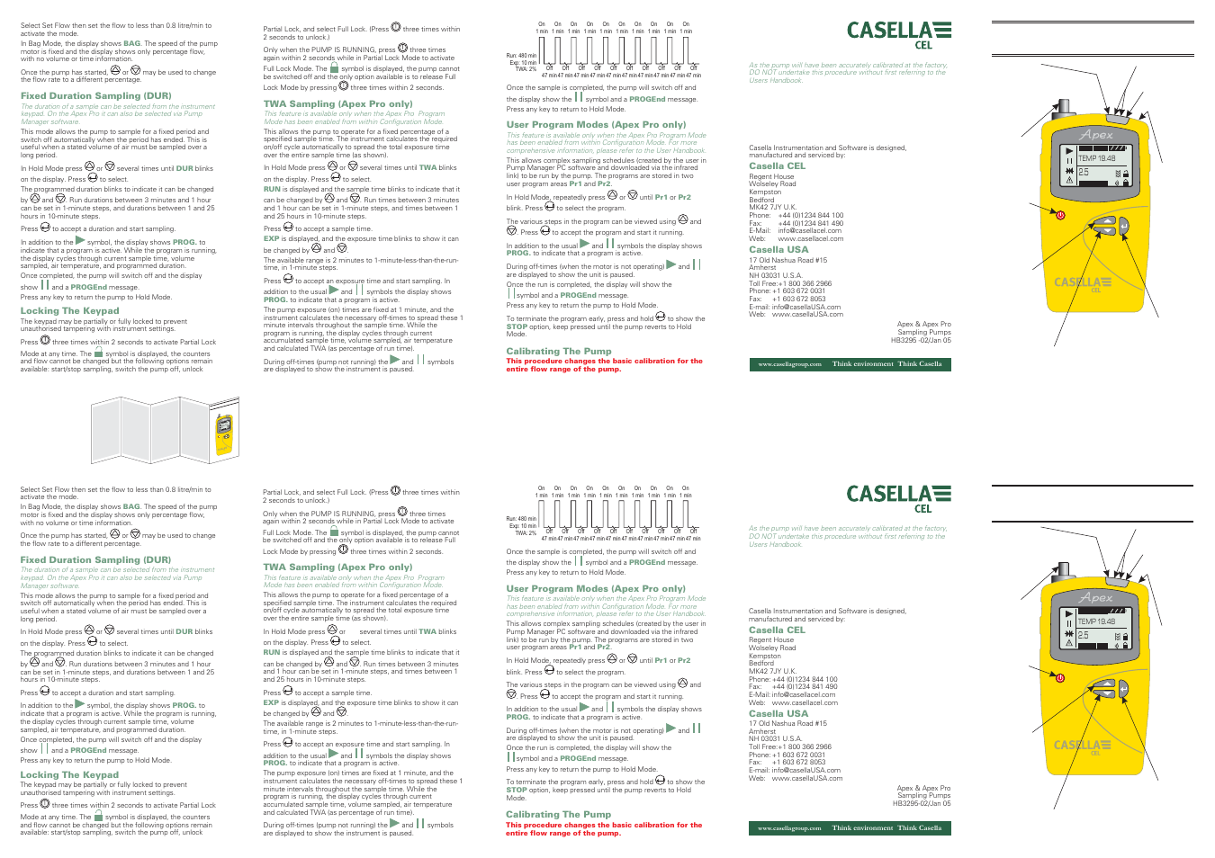 Casella CEL Apex personal sampling pump User Manual | Page 2 / 2