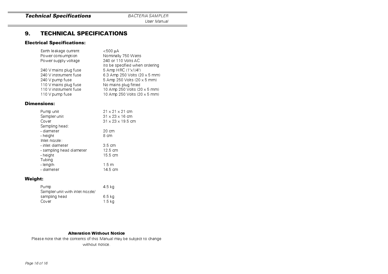 Casella CEL Airborne bacteria sampler User Manual | Page 16 / 16
