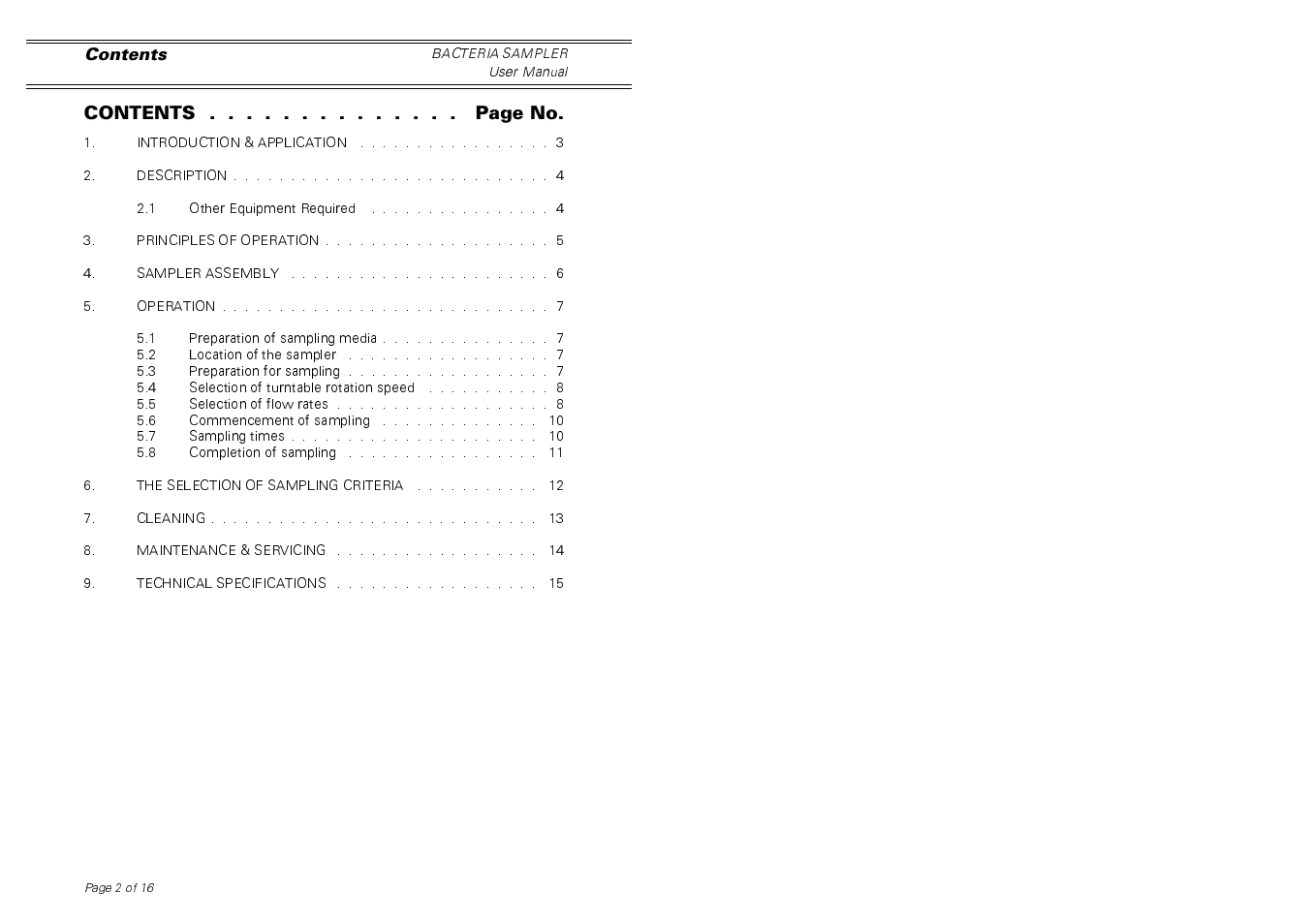 Casella CEL Airborne bacteria sampler User Manual | Page 2 / 16