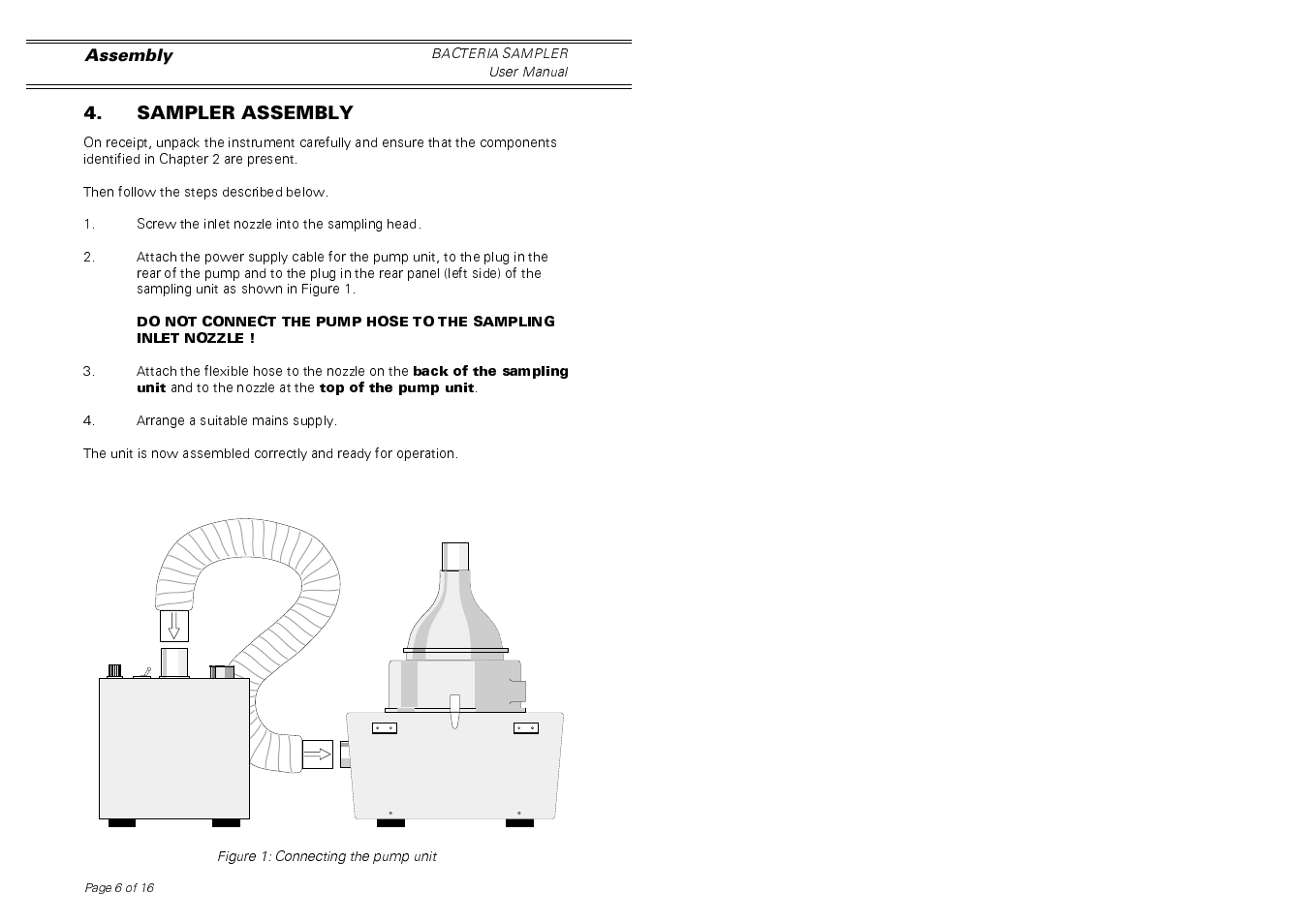 Sampler assembly | Casella CEL Airborne bacteria sampler User Manual | Page 6 / 16