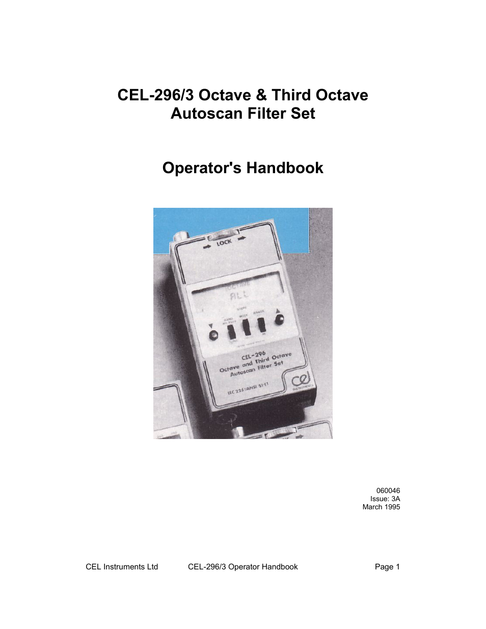 Casella CEL CEL-296 User Manual | 68 pages