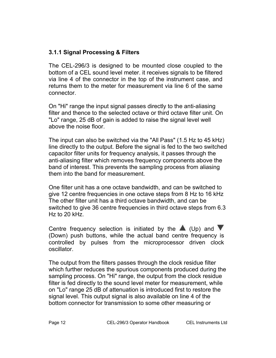Casella CEL CEL-296 User Manual | Page 12 / 68