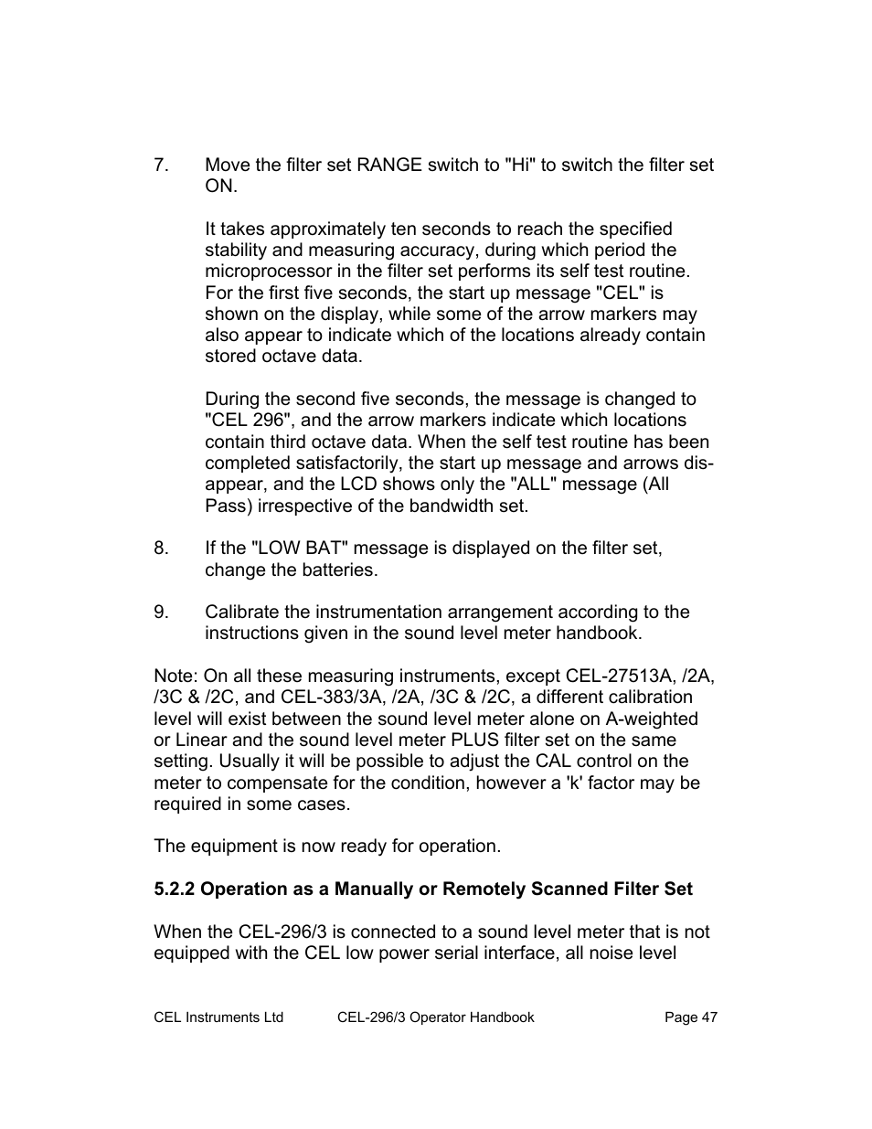 Casella CEL CEL-296 User Manual | Page 47 / 68
