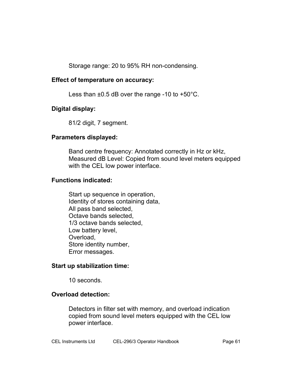 Casella CEL CEL-296 User Manual | Page 61 / 68