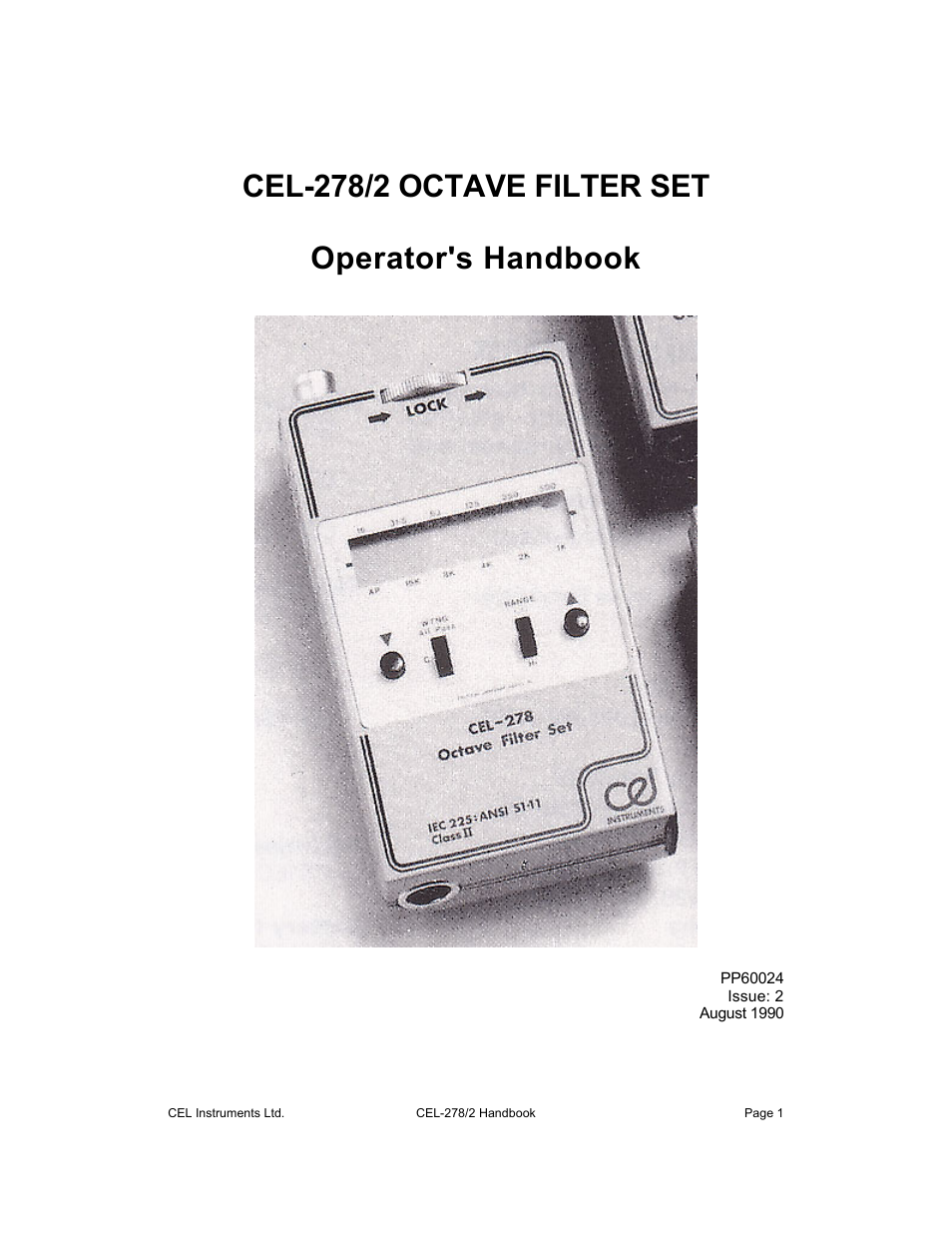 Casella CEL CEL-278 User Manual | 34 pages