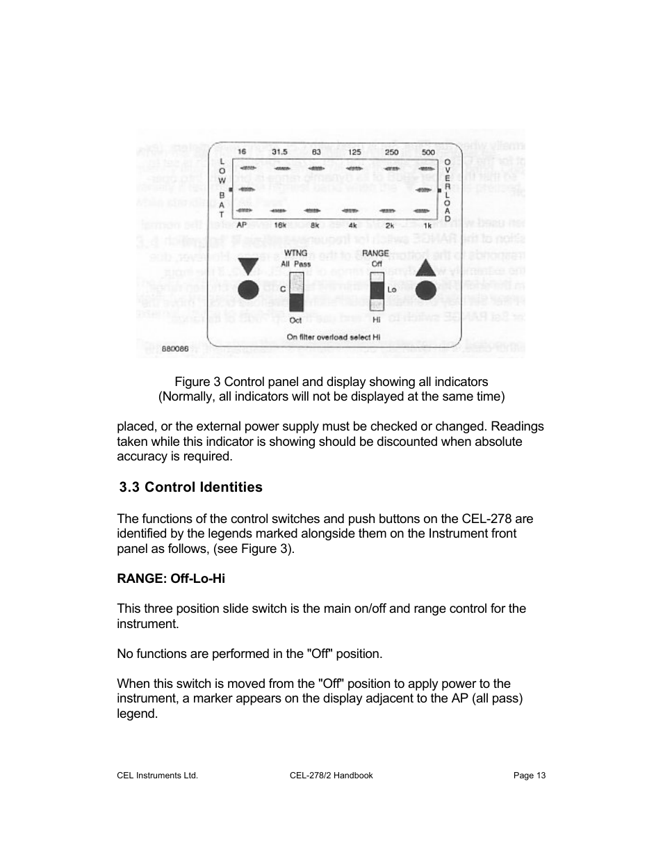 3 control identities | Casella CEL CEL-278 User Manual | Page 13 / 34