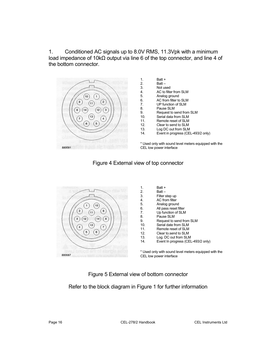 Figure 4 external view of top connector | Casella CEL CEL-278 User Manual | Page 16 / 34