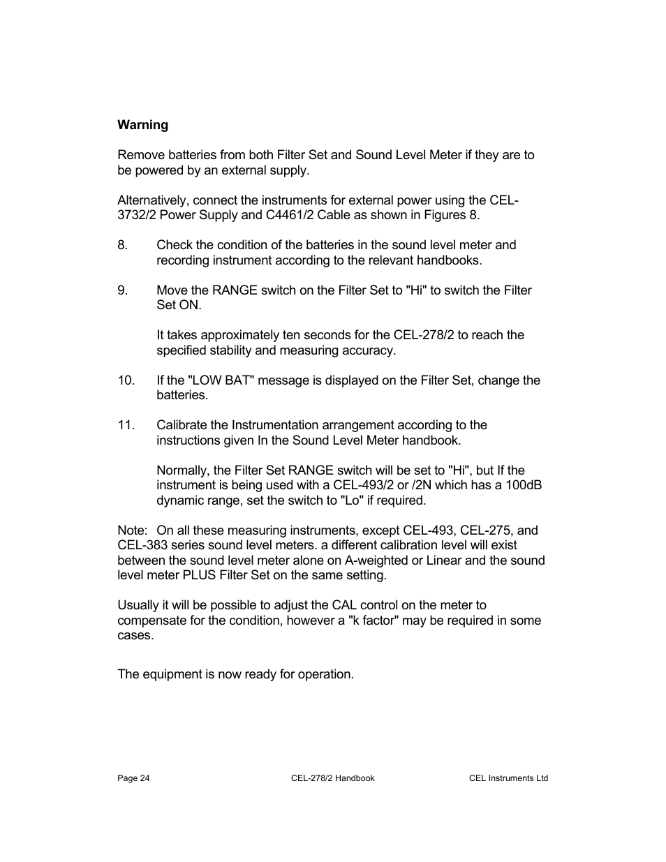 Casella CEL CEL-278 User Manual | Page 24 / 34